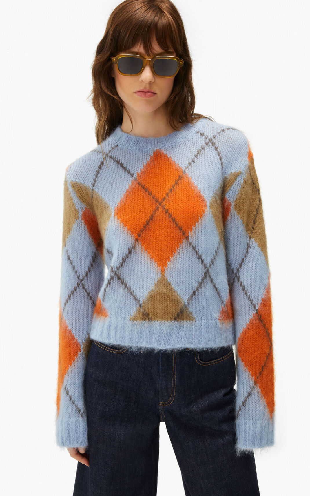 Kenzo Argyle wool Stickad Tröja Dam | 86043-WSVY